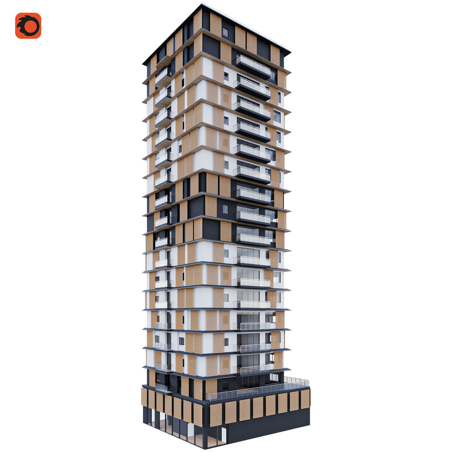 modern building 3D model_9