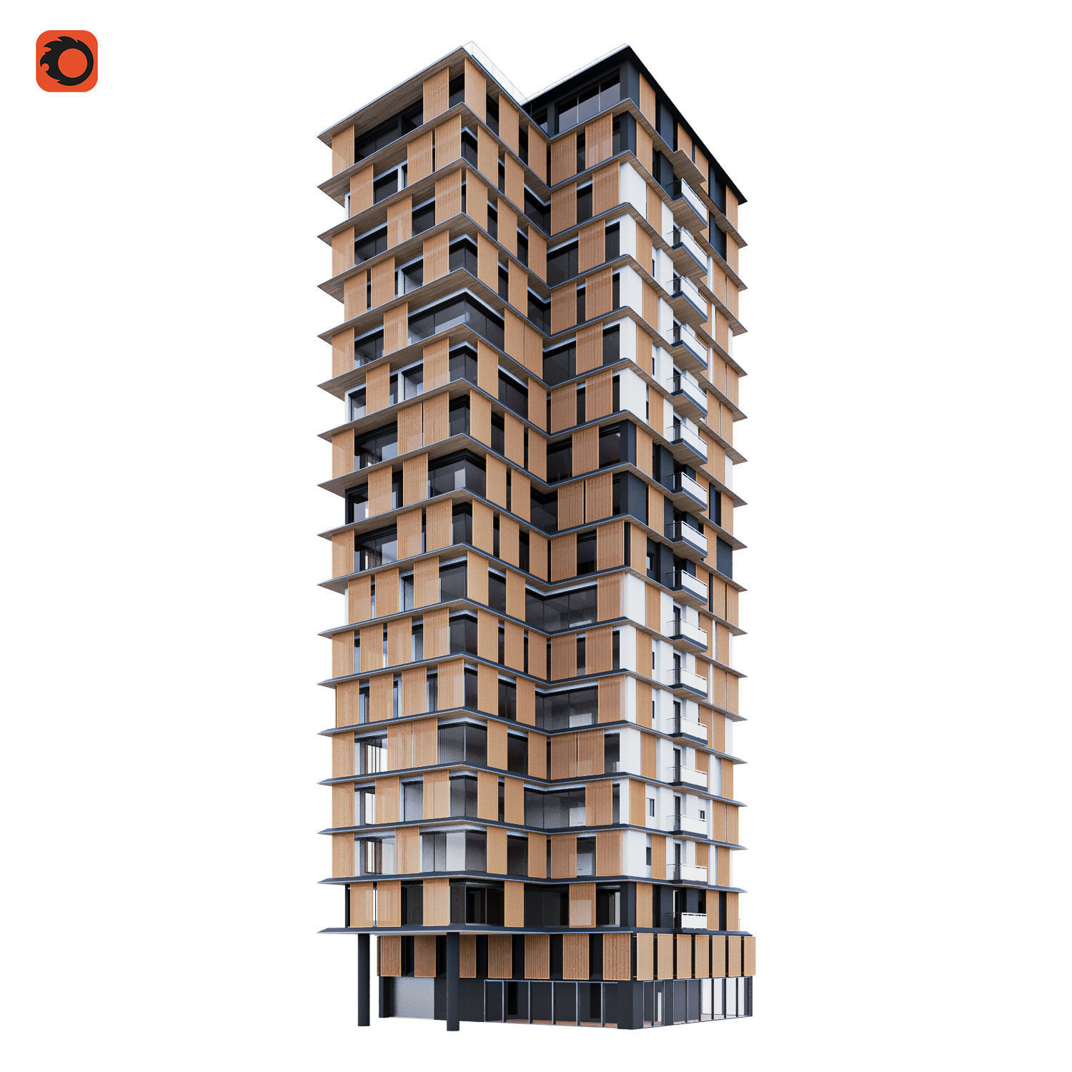 modern building 3D model_10