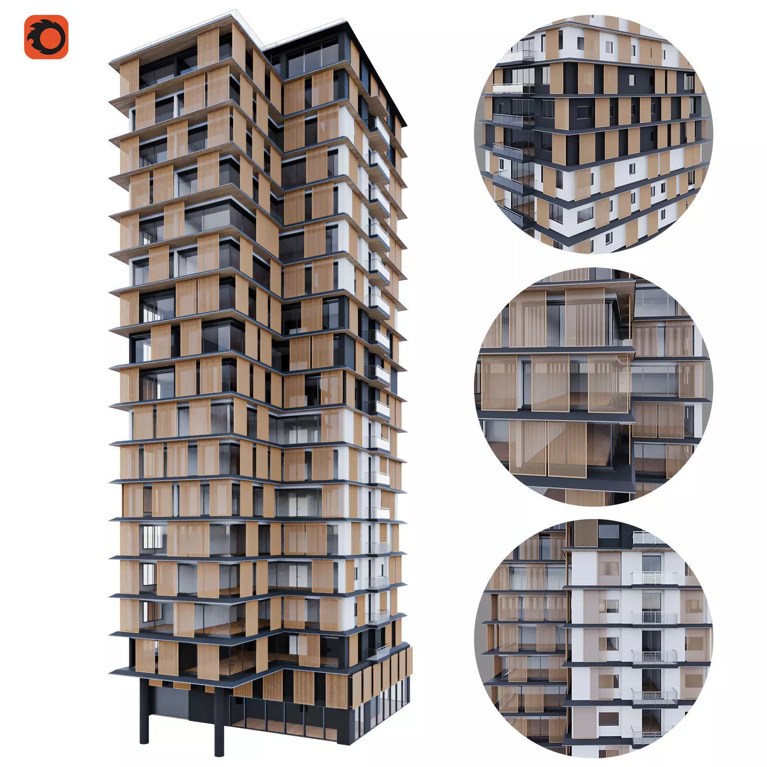 modern building 3D model_0