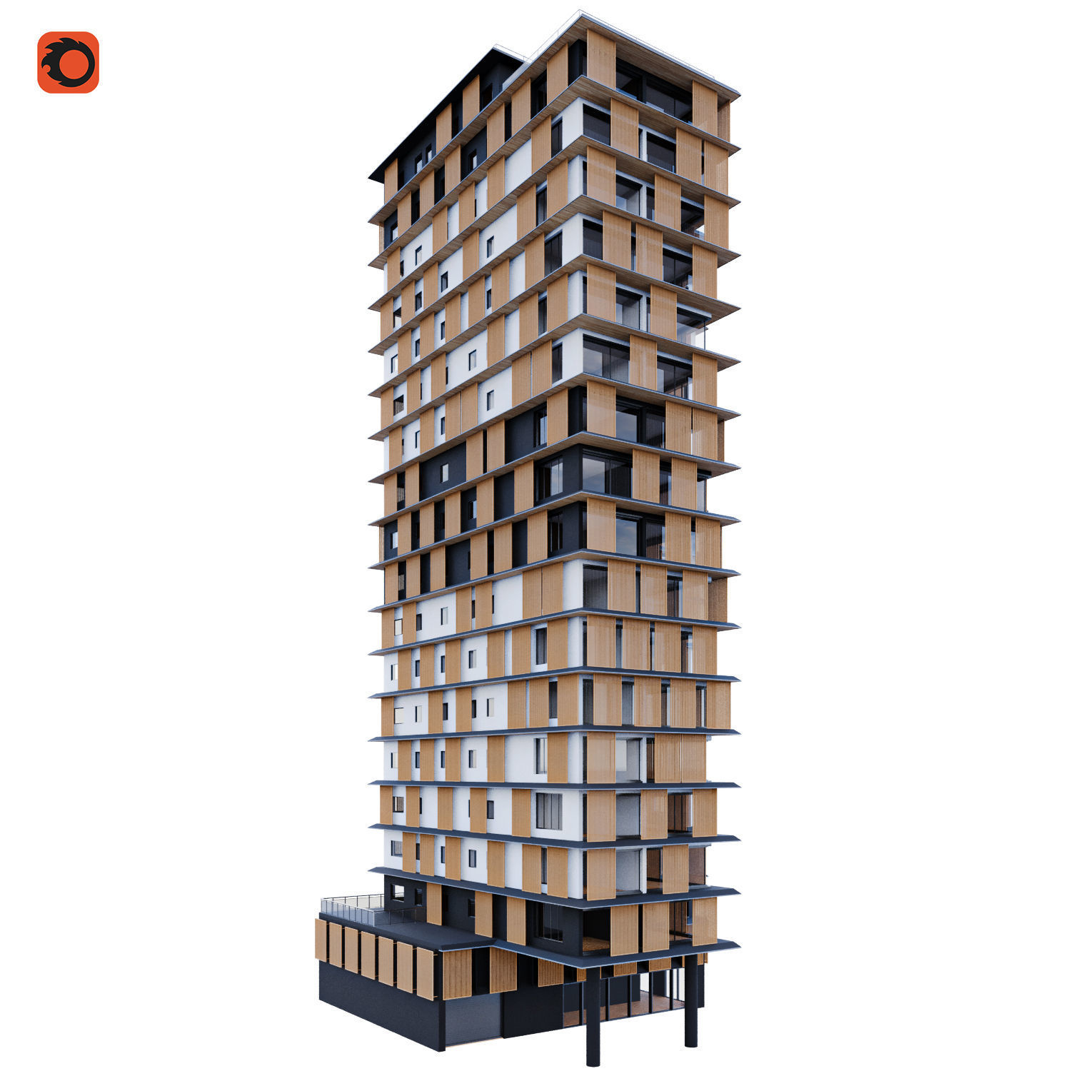 modern building 3D model_1