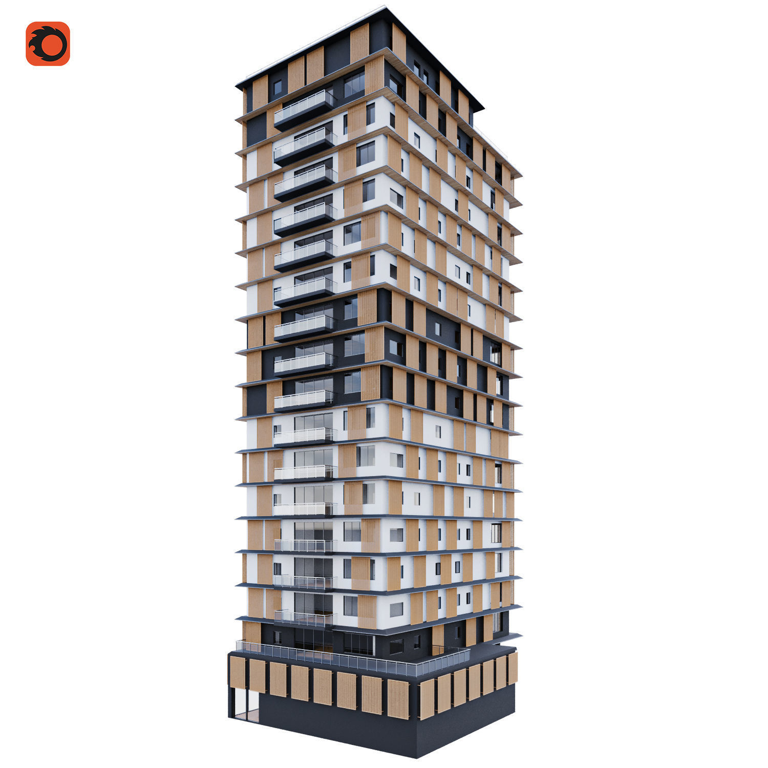 modern building 3D model_6