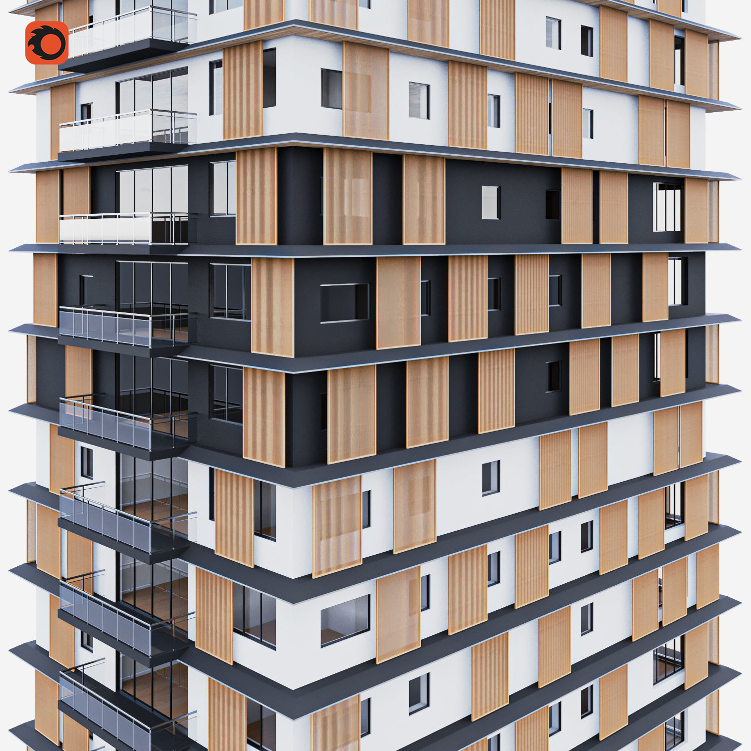 modern building 3D model_3