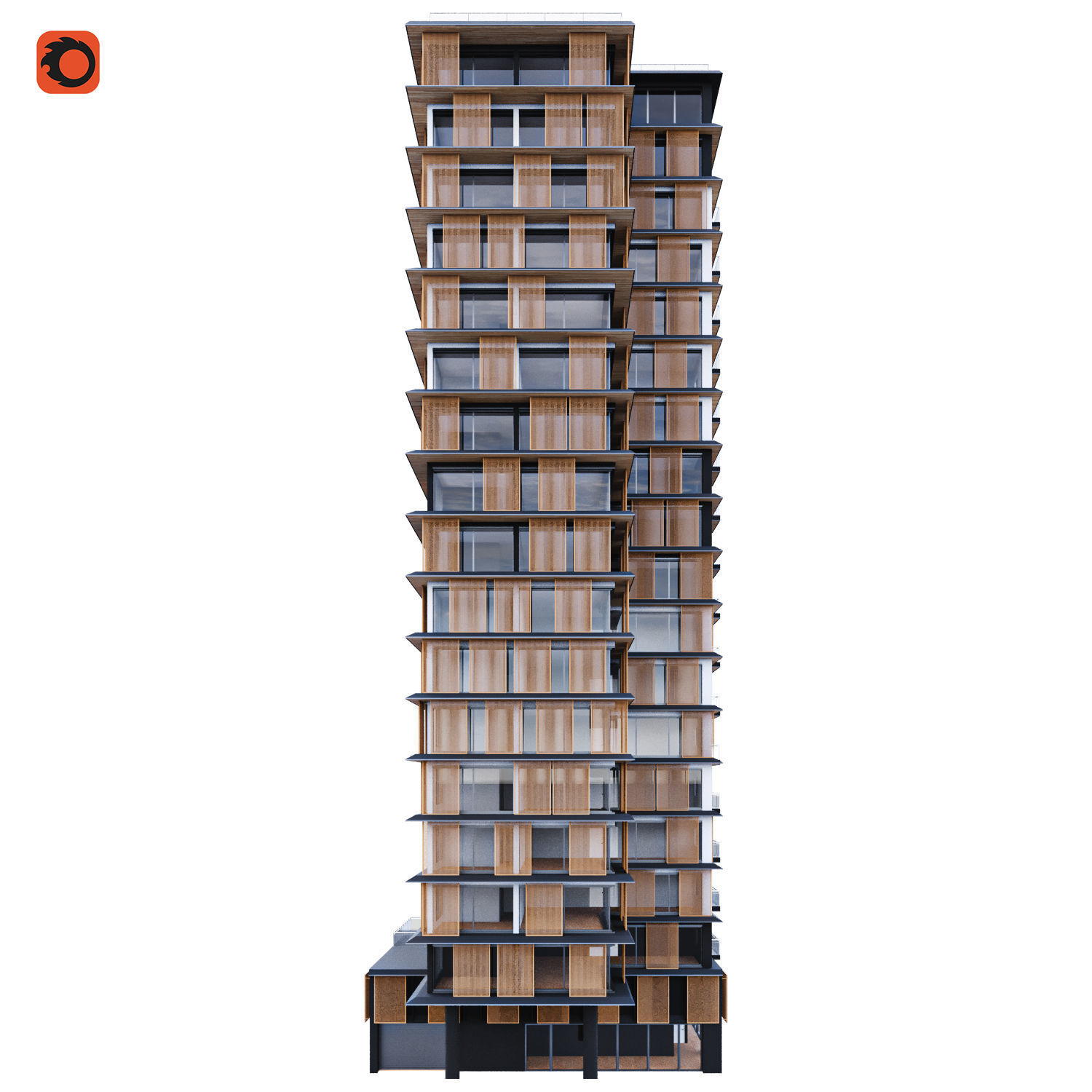 modern building 3D model_7