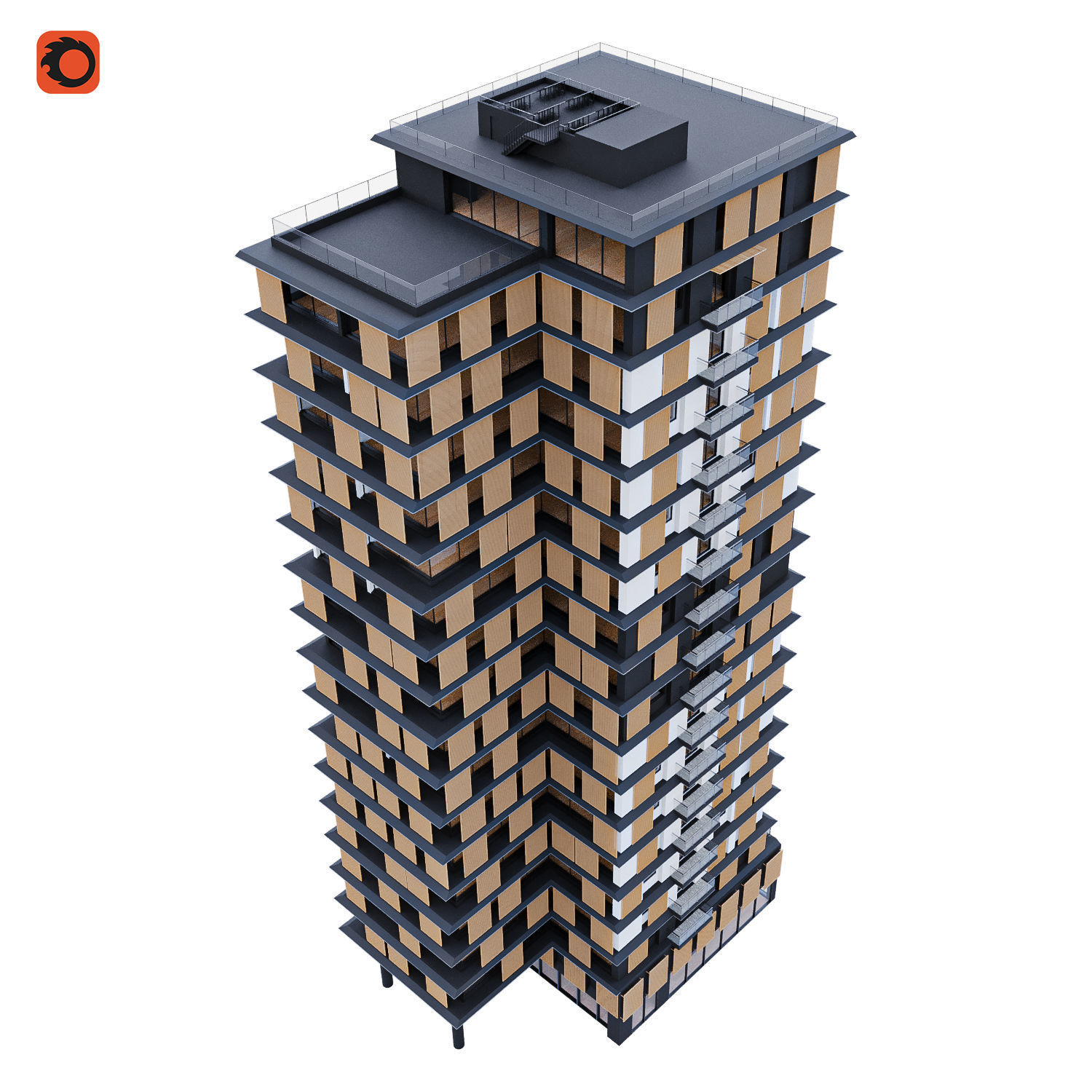 modern building 3D model_8
