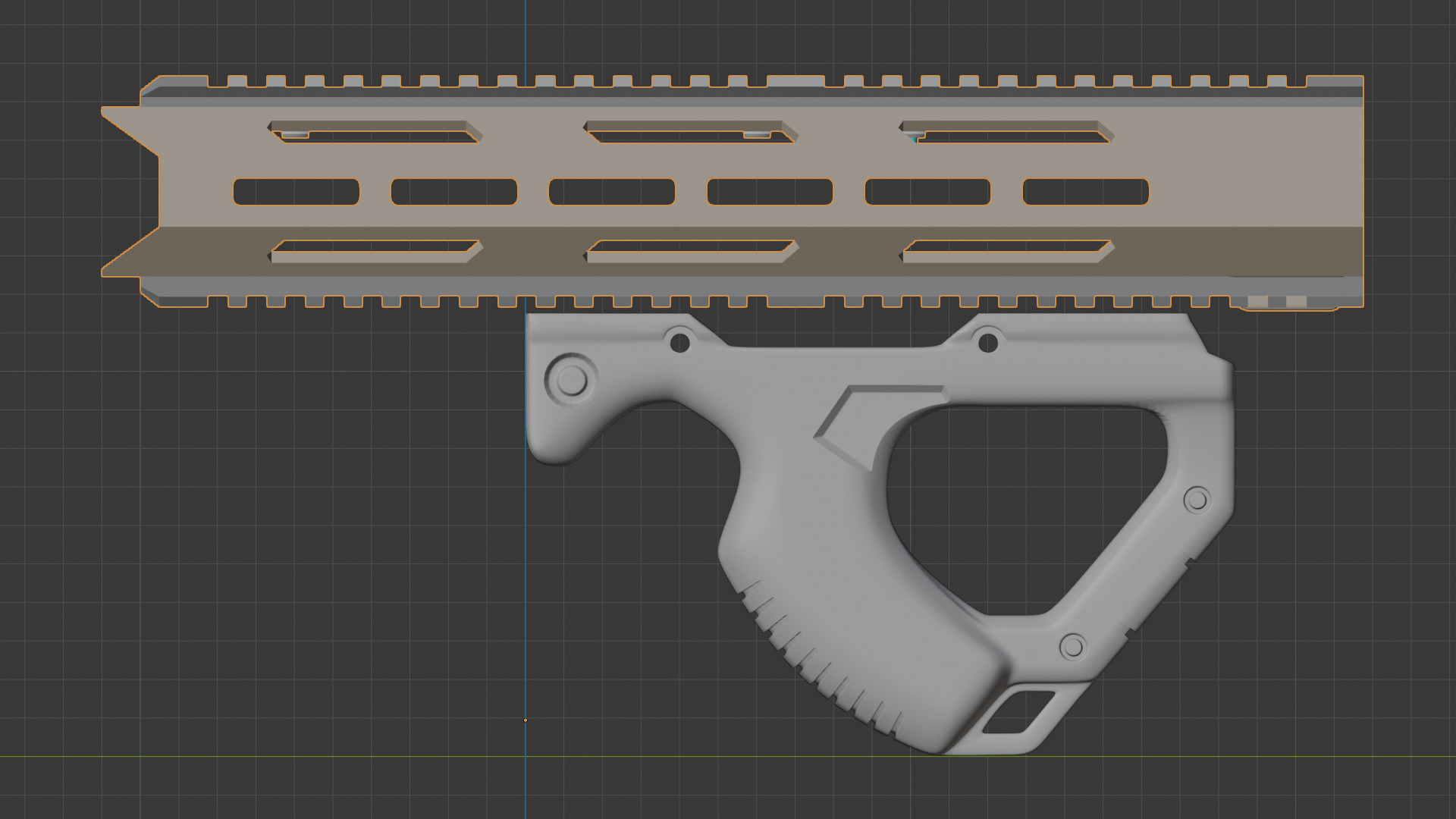 CQR GEN 1 Fore Grip Modified 3D print model_5