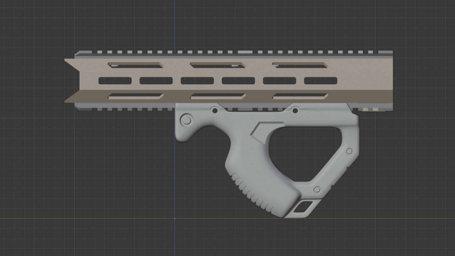 CQR GEN 1 Fore Grip Modified 3D print model_4
