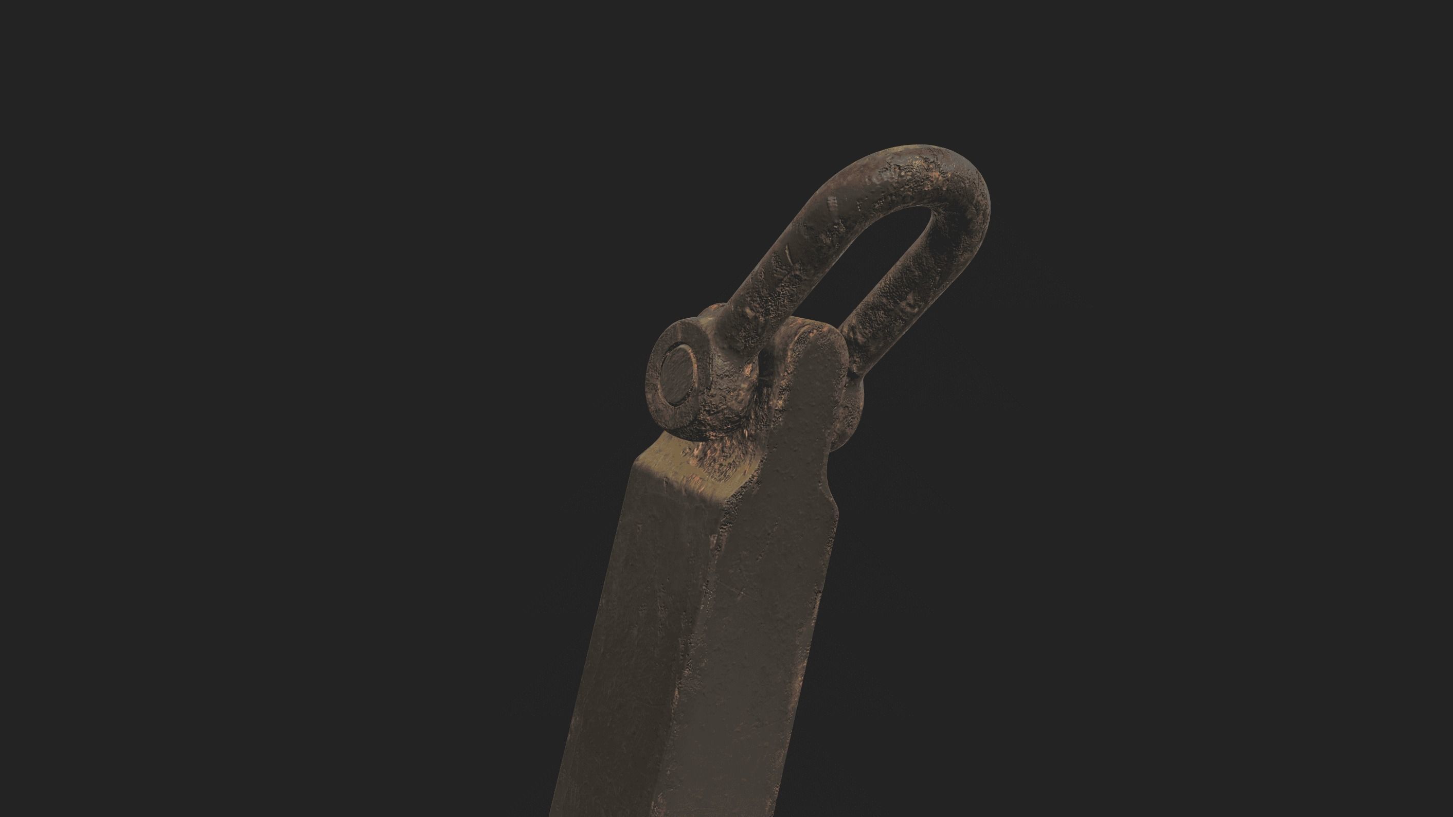 PBR Props - rusted Ship Anchor 3D model_7