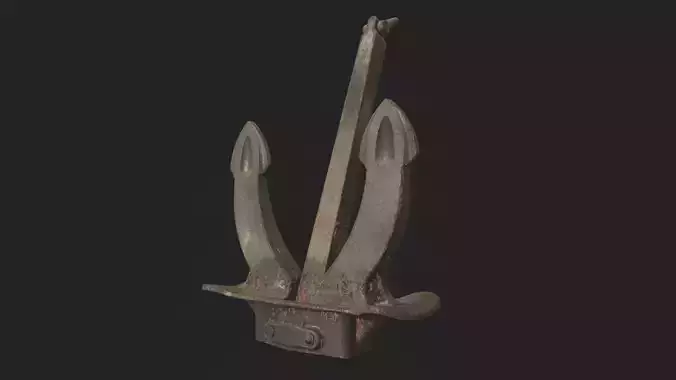 PBR Props - rusted Ship Anchor 3D model