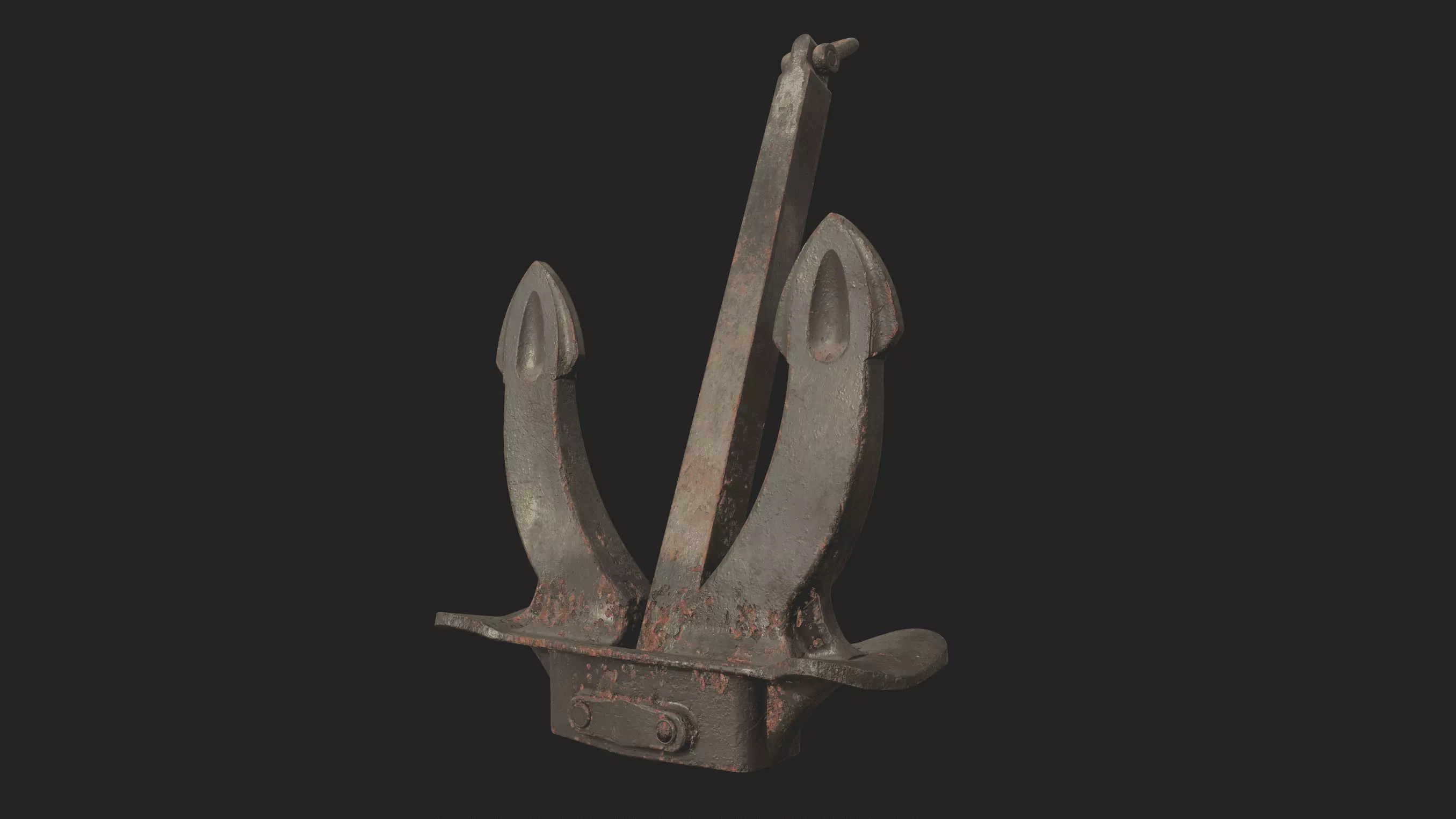 PBR Props - rusted Ship Anchor 3D model_0