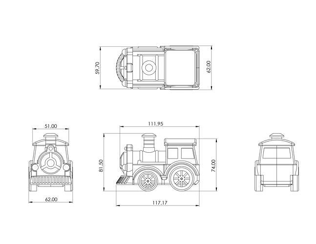 TOY TRAIN HEAD choo choo 3D print model 3