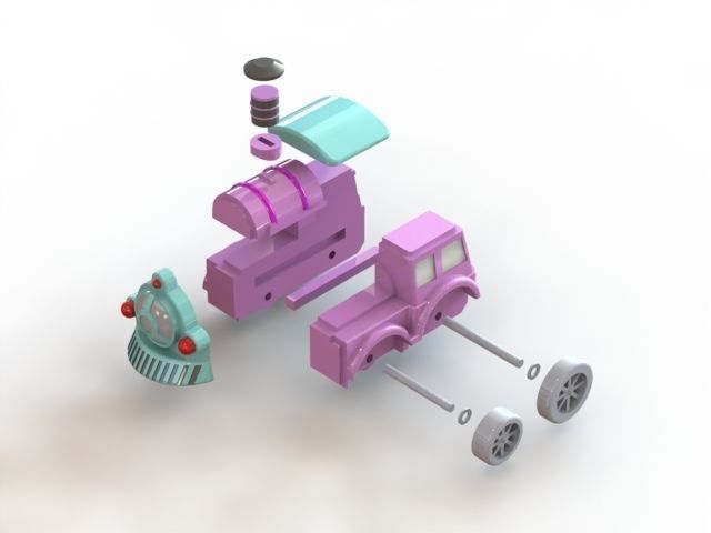 TOY TRAIN HEAD choo choo 3D print model_1