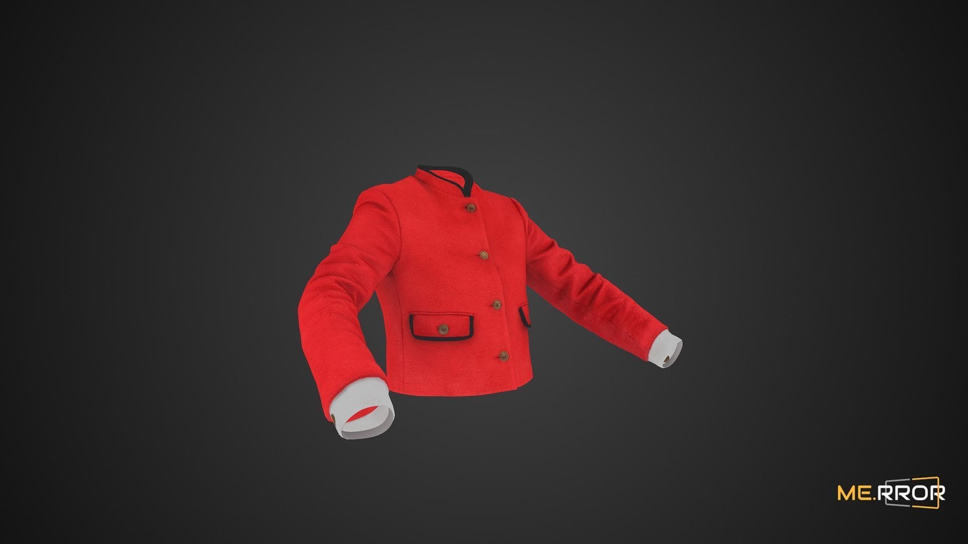 Game Ready Red Jacket Low-poly 3D model_5