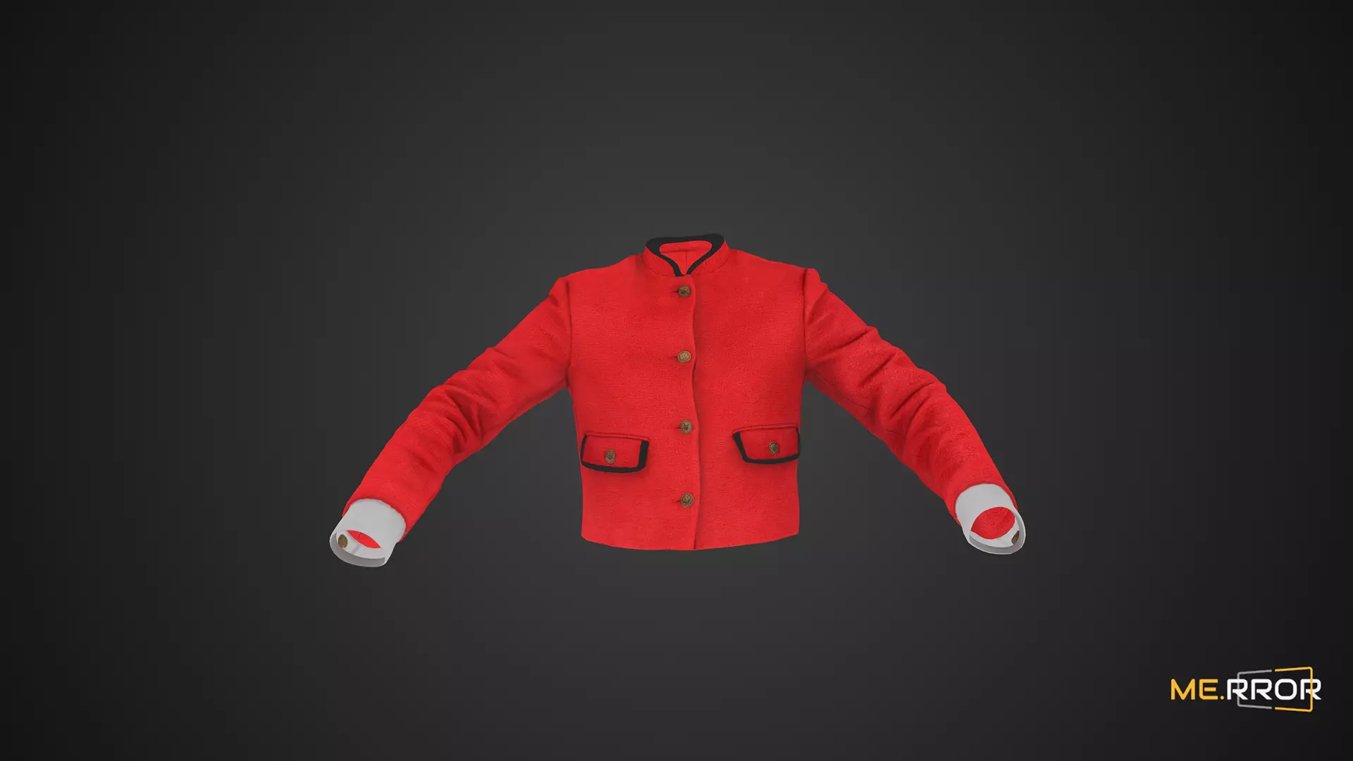 Game Ready Red Jacket Low-poly 3D model_0