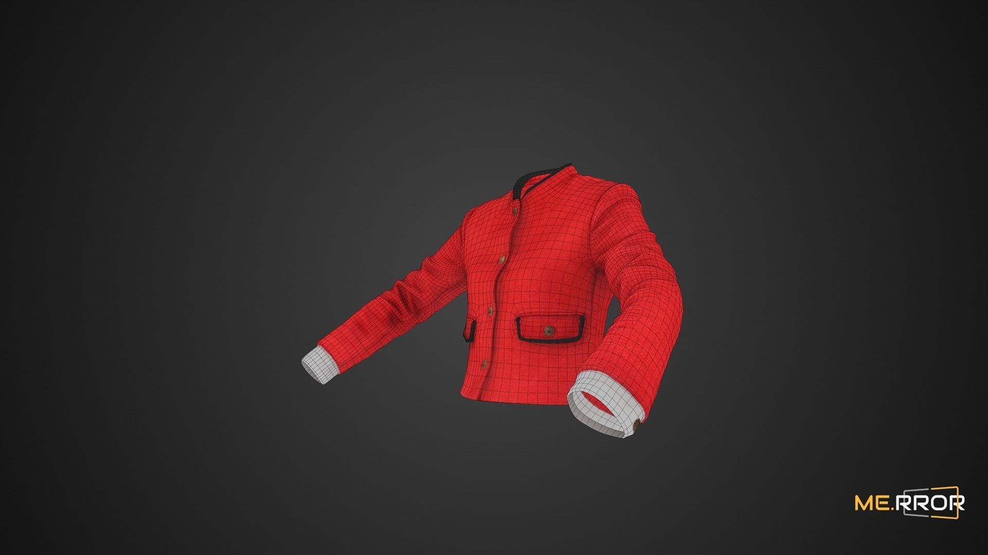 Game Ready Red Jacket Low-poly 3D model_7