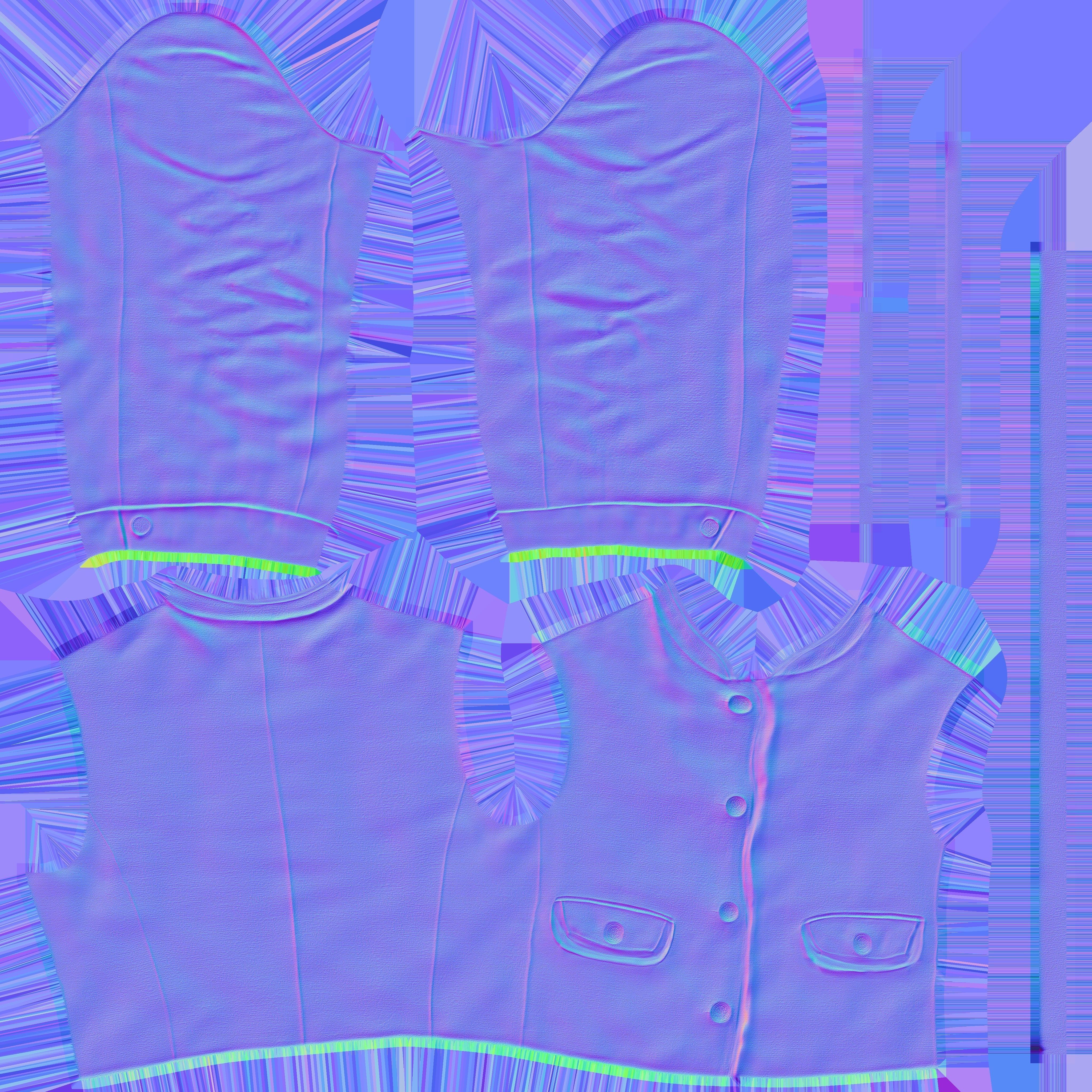 Game Ready Red Jacket Low-poly 3D model_17