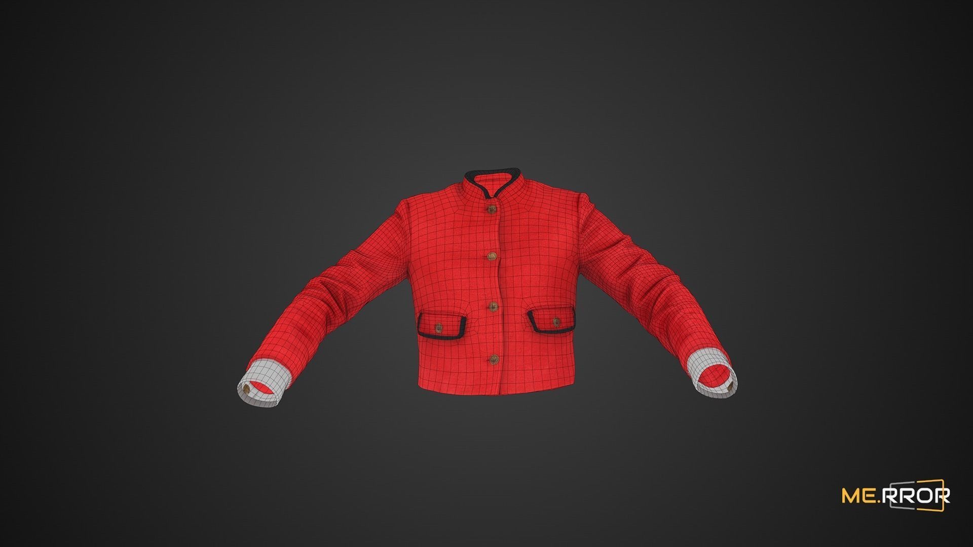 Game Ready Red Jacket Low-poly 3D model_1