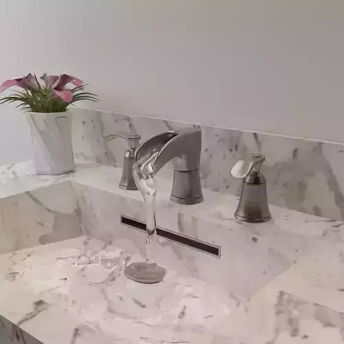 Bathroom Sink and Faucet Set VR AR Low-poly 3D model