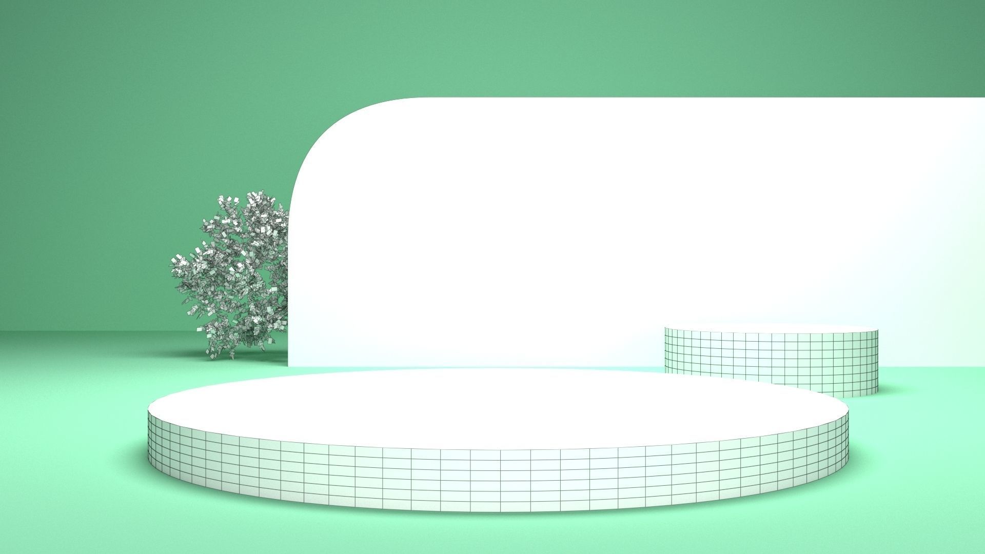 Minimalist product stand 3D model_11