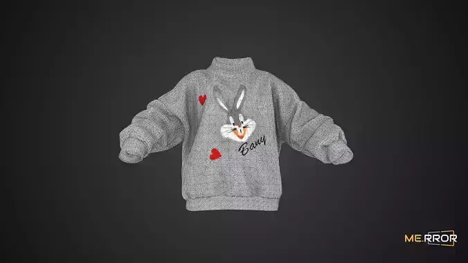 Game Ready Gray Bany Fleece Low-poly 3D model