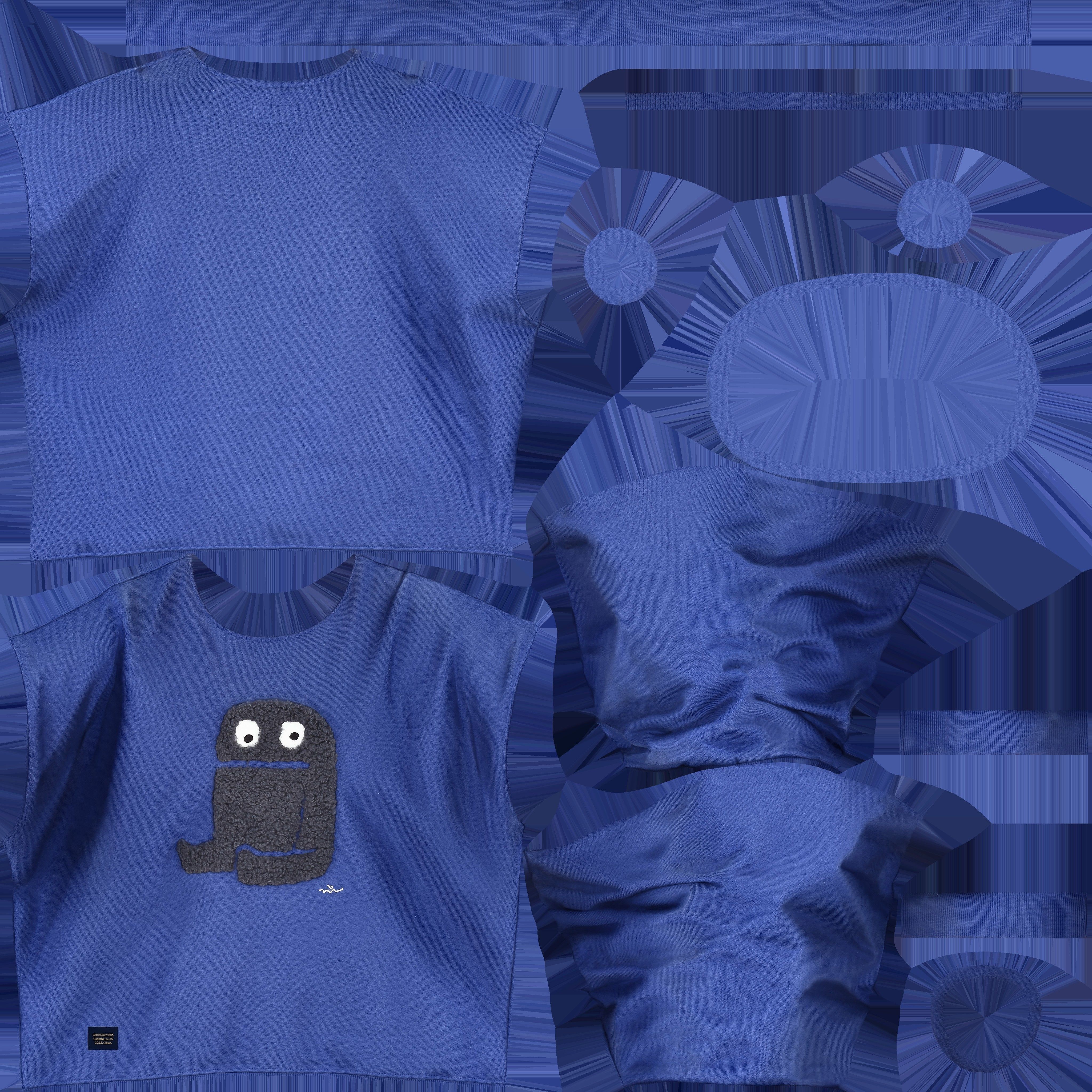 Game Ready Blue Monster Sweatshirts Low-poly 3D model_17