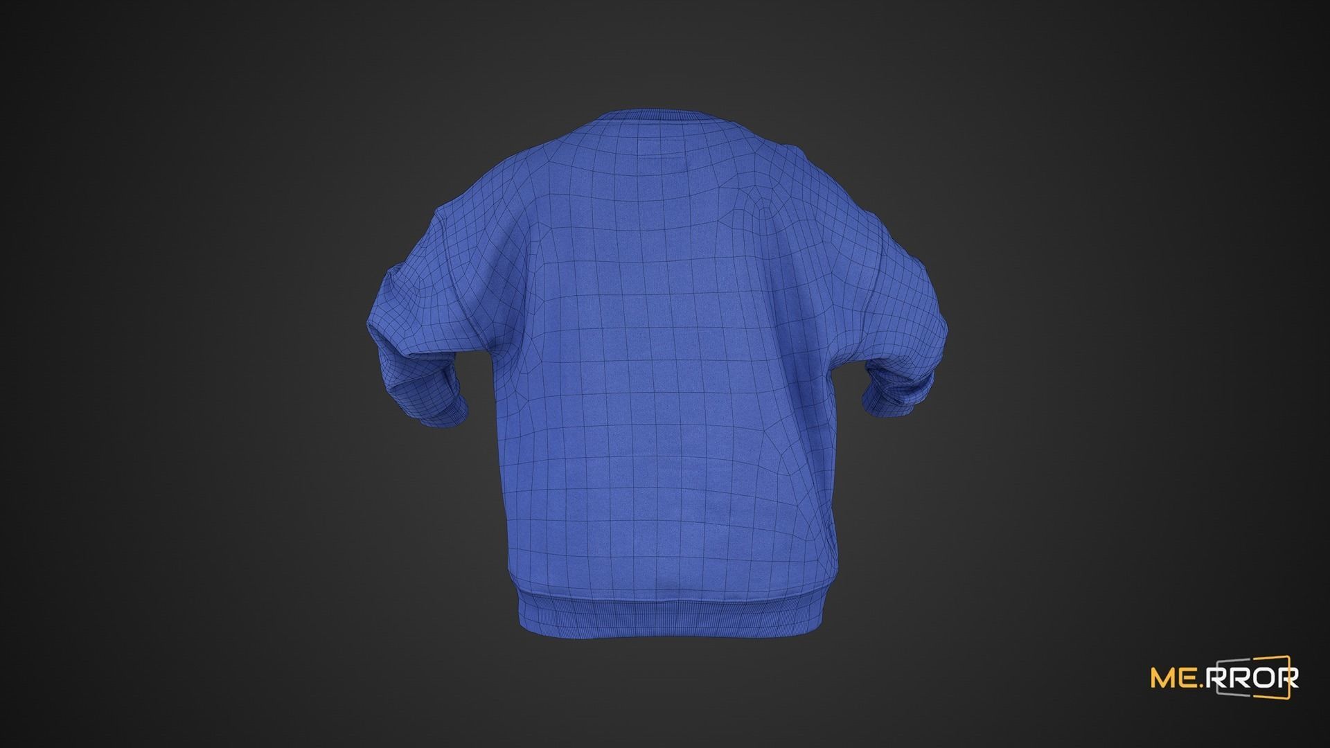 Game Ready Blue Monster Sweatshirts Low-poly 3D model_3