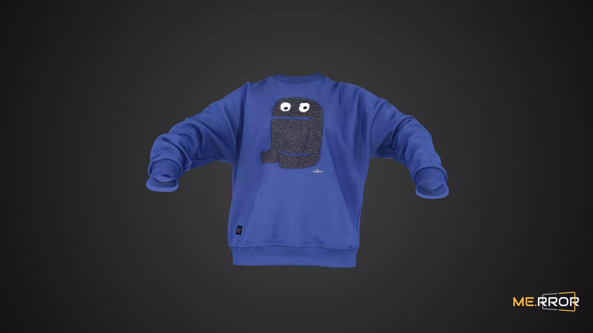 Game Ready Blue Monster Sweatshirts Low-poly 3D model_0