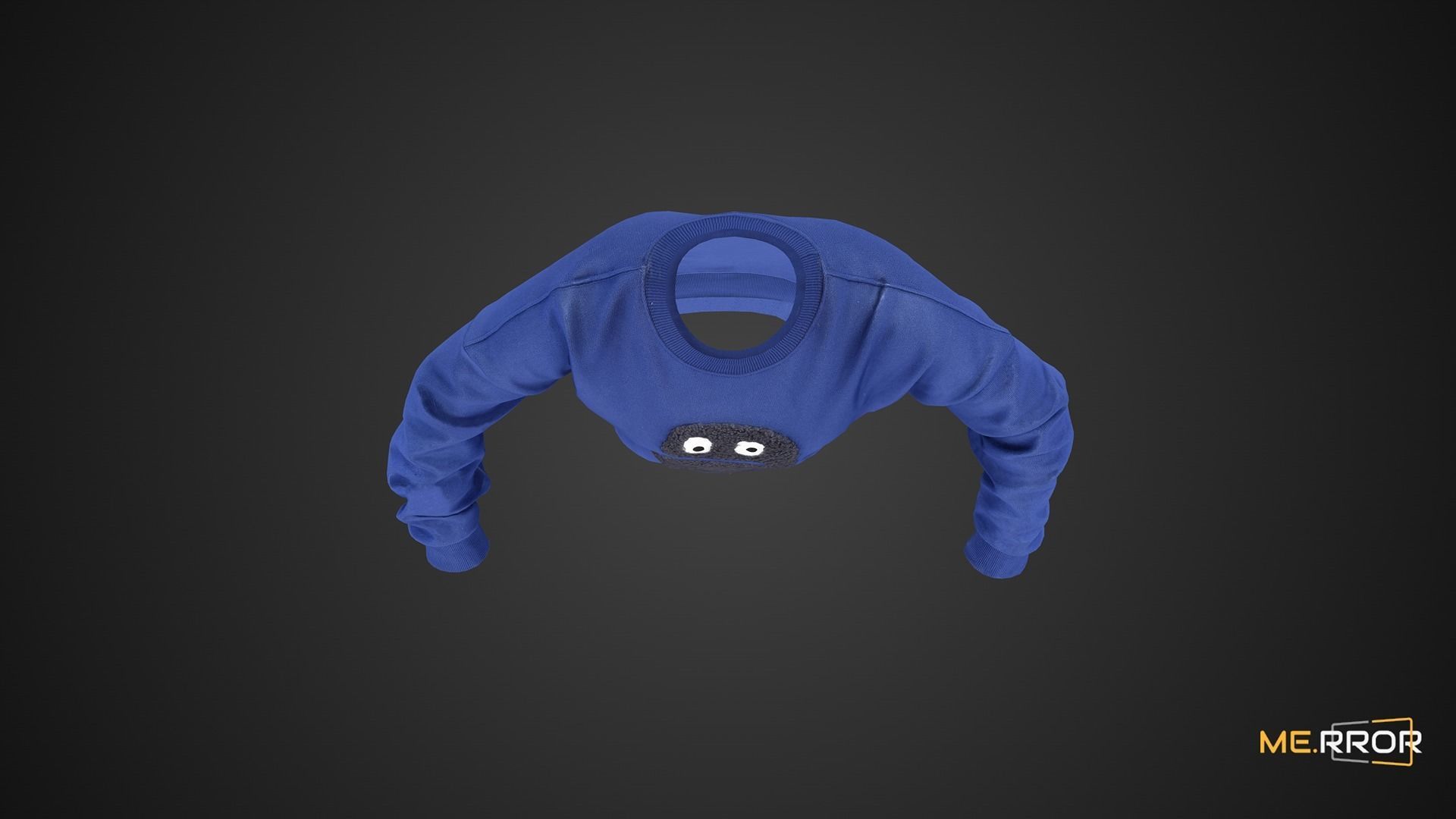 Game Ready Blue Monster Sweatshirts Low-poly 3D model_6