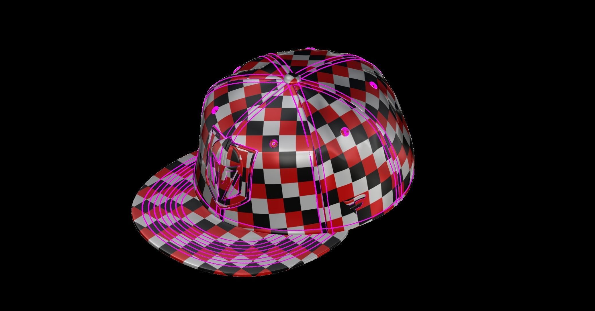 Snapback Cap High Quality 3D model Low-poly 3D model_4