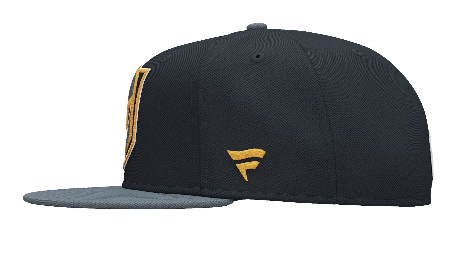 Snapback Cap High Quality 3D model Low-poly 3D model_6