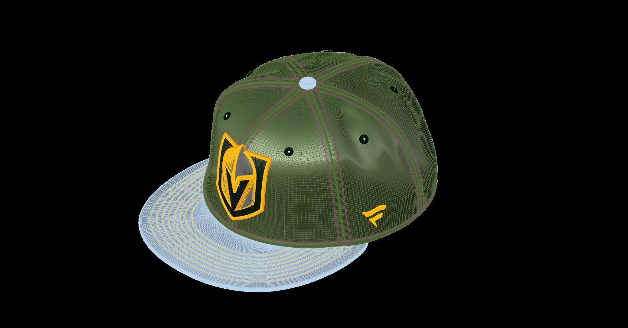 Snapback Cap High Quality 3D model Low-poly 3D model_5