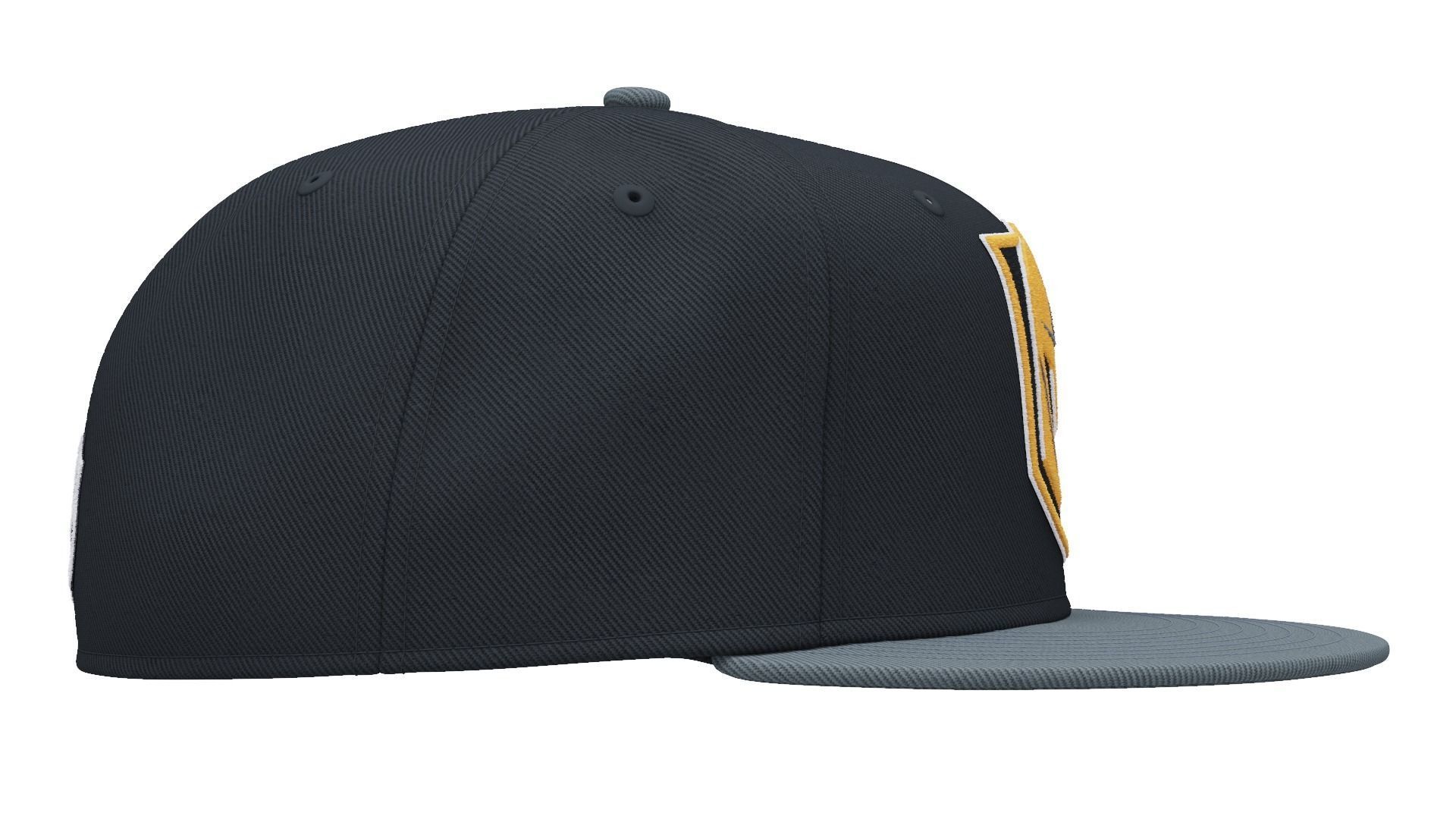 Snapback Cap High Quality 3D model Low-poly 3D model_3