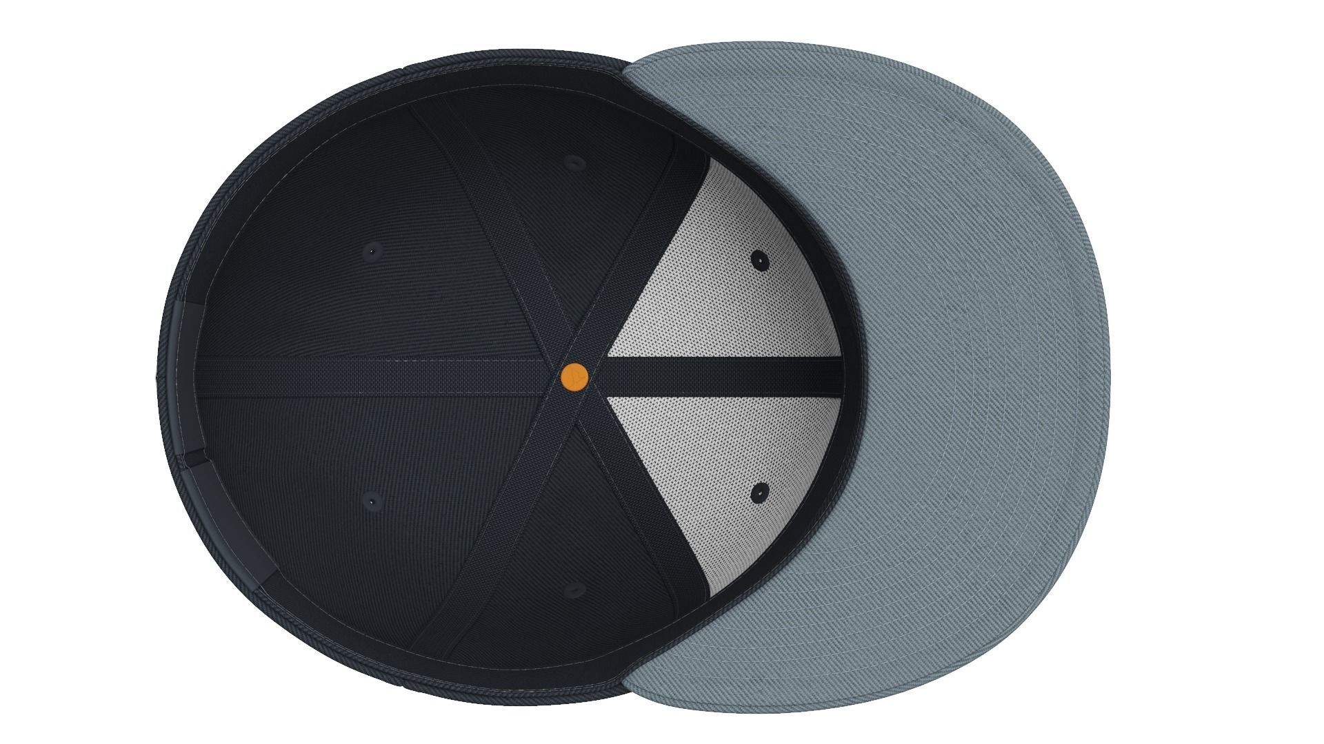 Snapback Cap High Quality 3D model Low-poly 3D model_2