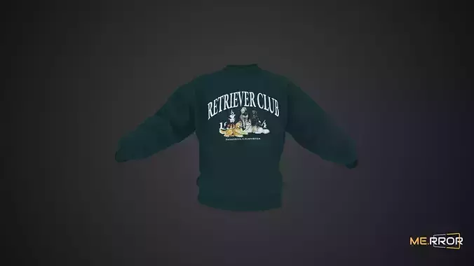 Game Ready Green Sweatshirts Low-poly 3D model