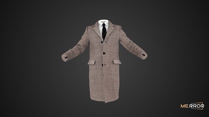 Game Ready Herringbone Coat Low-poly 3D model