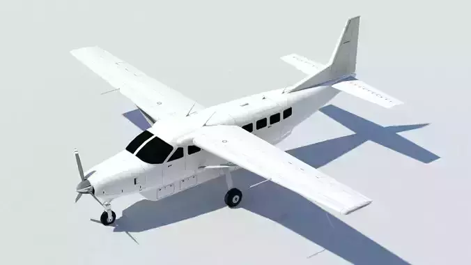 Cessna C208 CARAVAN Low Poly Static Low-poly 3D model