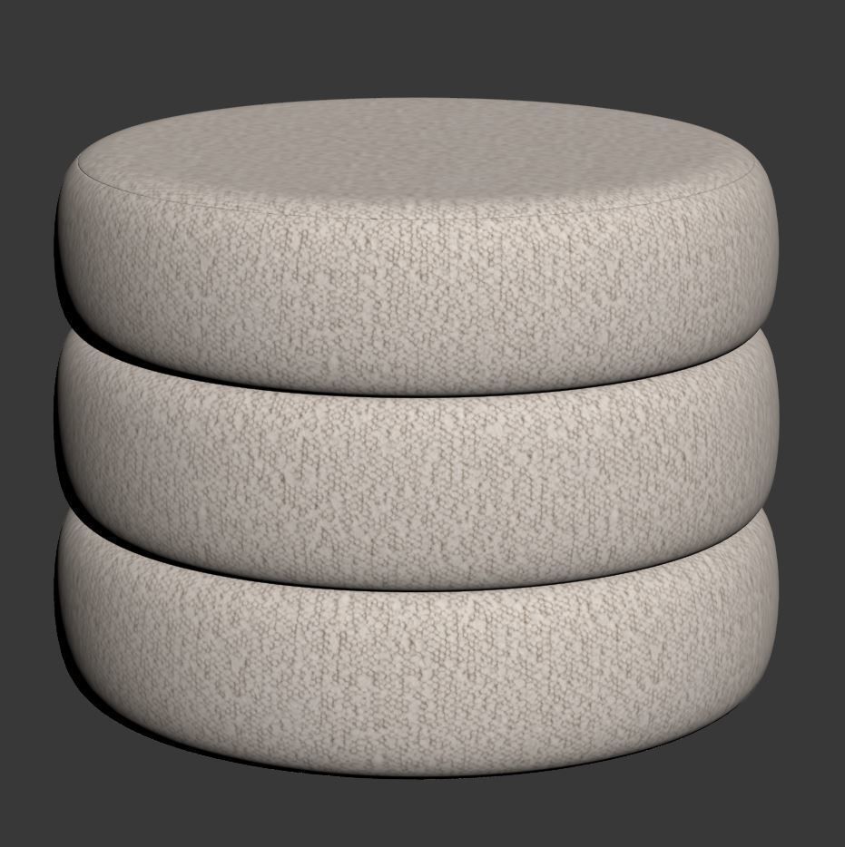Boucle Fiel Ottomans by Style in Form 3D model_12