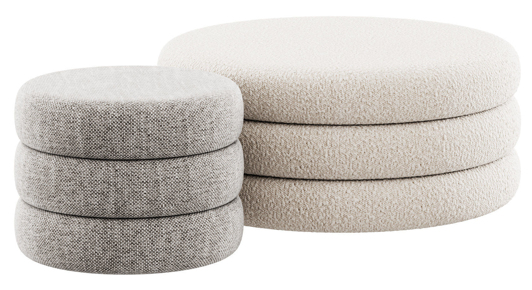 Boucle Fiel Ottomans by Style in Form 3D model_6