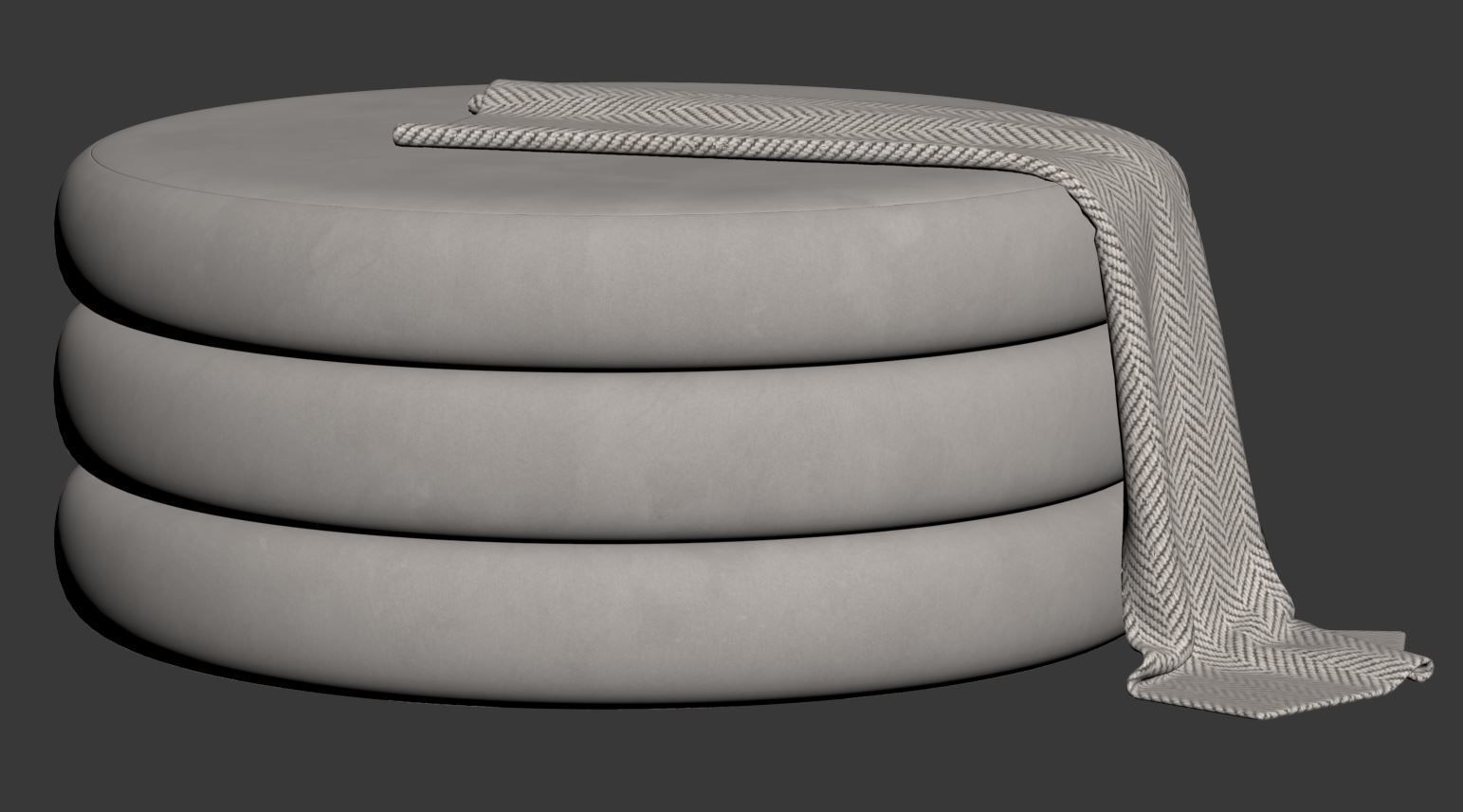 Boucle Fiel Ottomans by Style in Form 3D model_14