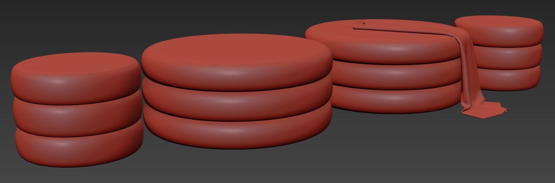 Boucle Fiel Ottomans by Style in Form 3D model_8