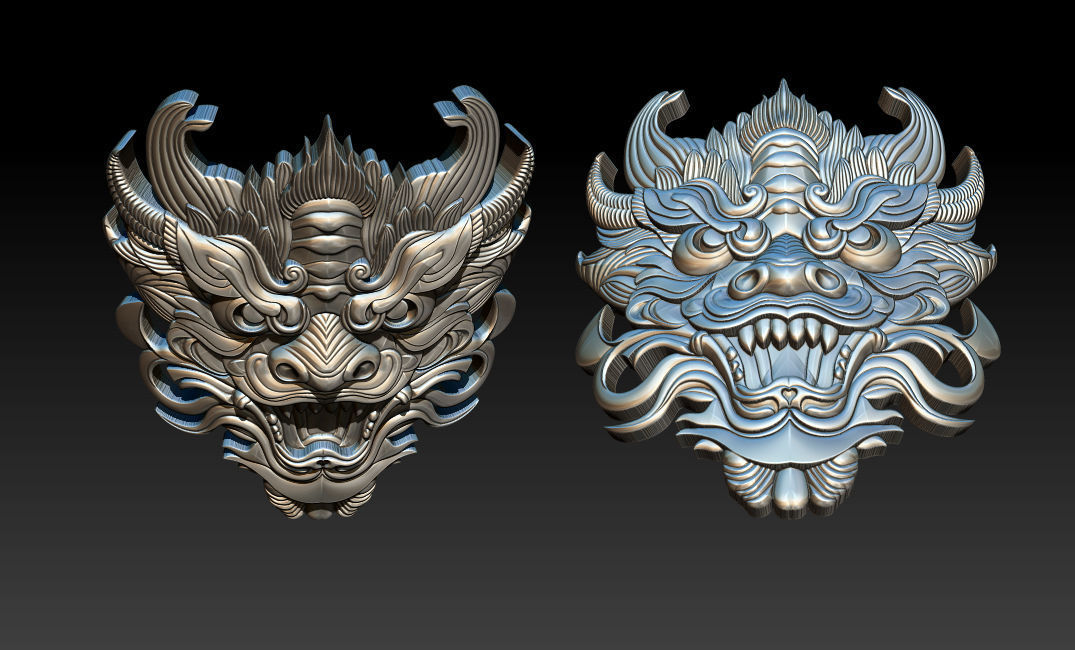 3D Roaring Tiger Sculpture Stylized model 3D print model_31