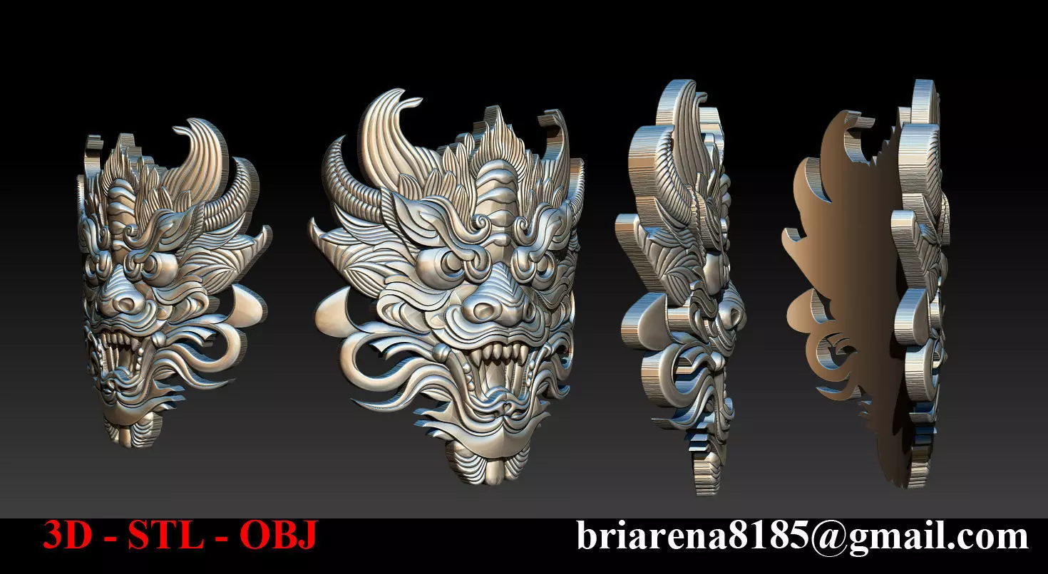 3D Roaring Tiger Sculpture Stylized model 3D print model_0
