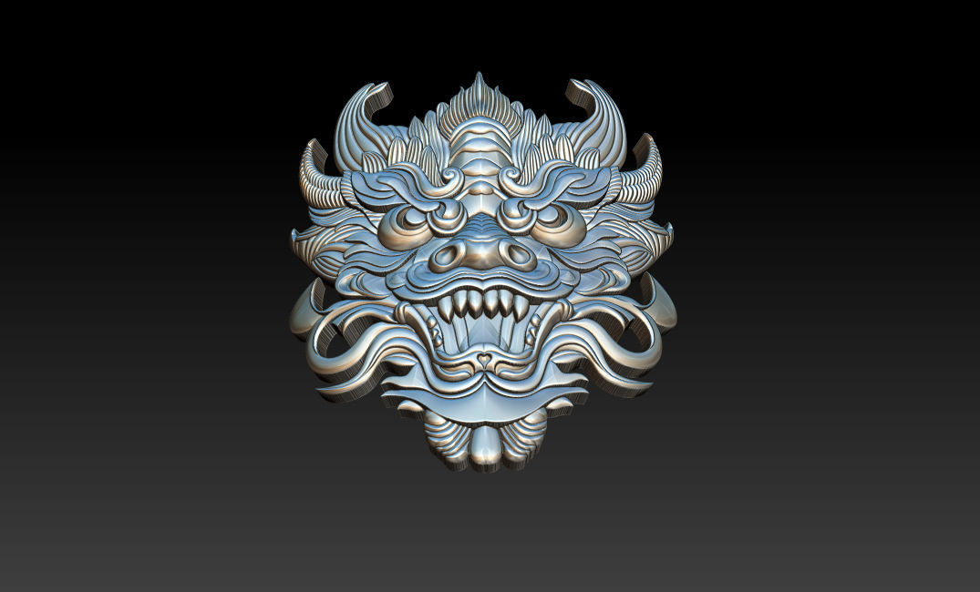 3D Roaring Tiger Sculpture Stylized model 3D print model_8