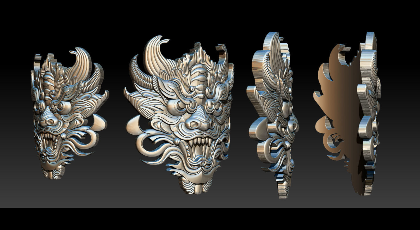 3D Roaring Tiger Sculpture Stylized model 3D print model_15