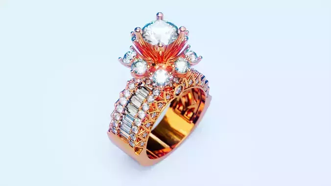 Engagement Ring 27 3D print model