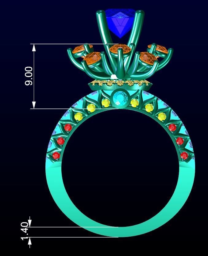 Engagement Ring 27 3D print model_6