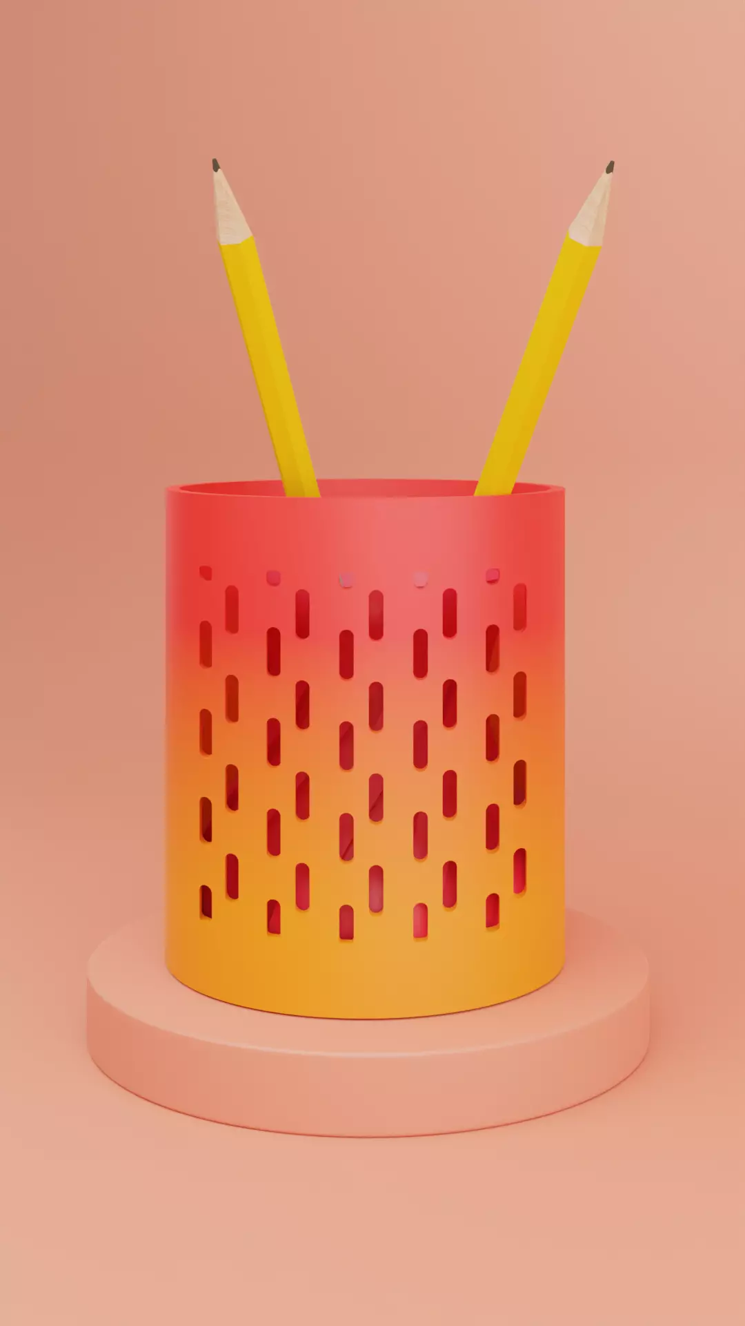 ELEGANT WARMTH MINIMALIST PENCIL HOLDER 3D print model_0