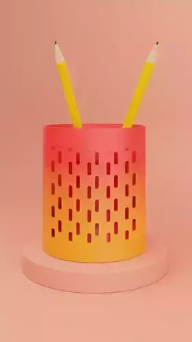 ELEGANT WARMTH MINIMALIST PENCIL HOLDER 3D print model