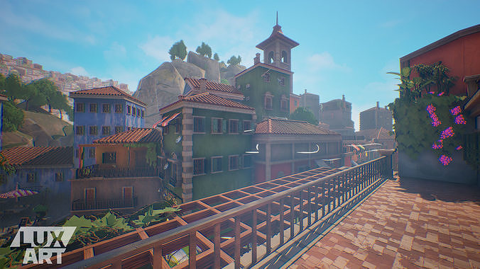 Positano Stylized Pack  Low-poly 3D model 5