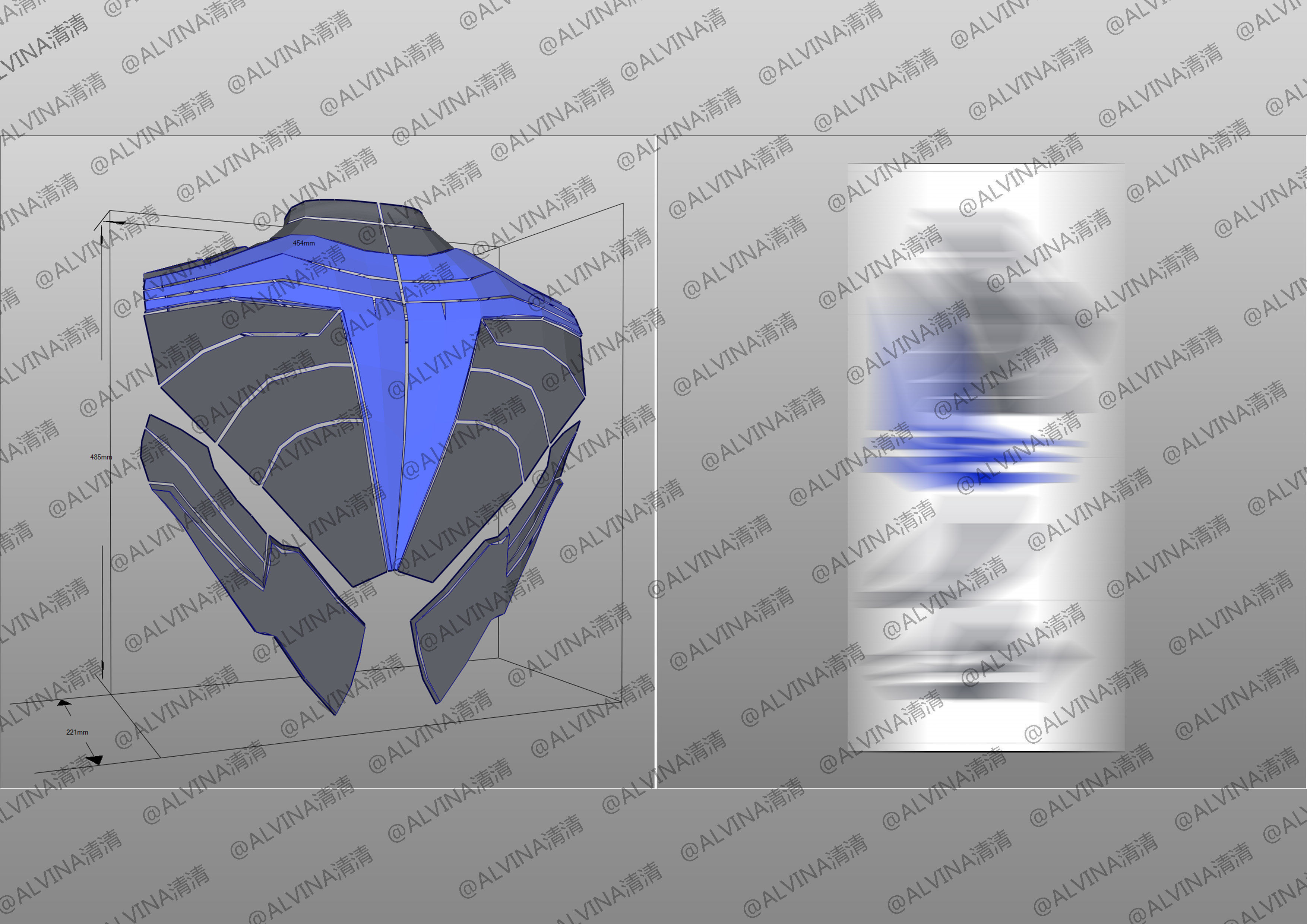 Teen Titans Nightwing - Cosplay Pepakura Foam Full Low-poly 3D model_7