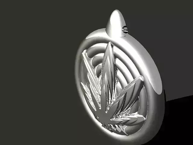 cannabis themed jewelry pendant